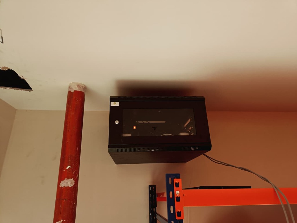 Wall-Mounted Telecommunications & NVR Rack